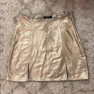 Metallic mini skirt